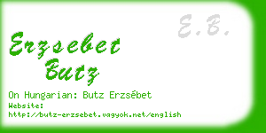 erzsebet butz business card